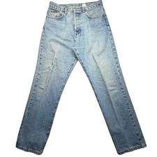 Vtg Calvin Klein Jeans Easy Fit Womens 11 Button Fly Blue High Tapered Rise 90s