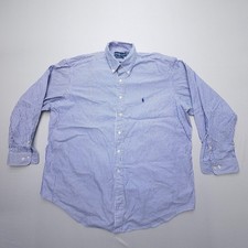 Vtg / Y2K Ralph Lauren Yarmouth Button Down Shirt 17.5 34/35 Pinpoint Oxford