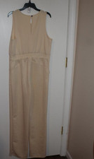 NWOT Unbranded One Piece Cream Beige Pants Jumpsuit Size Large
