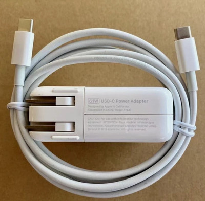 Genuine 61W USB-C Type-C Power Adapter Charger For MacBook PRO 13'' A1718 + Cable