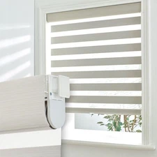 Pack of 2 Zebra Blinds Light Filtering Privacy Shades Day Night No Tool 32W*72H
