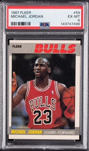 1987 FLEER #59 MICHAEL JORDAN PSA 6