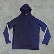 Redvanly Hoodie Pullover Men Large Performance Pocket Golf Purple Stripe