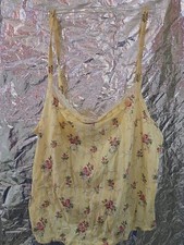 NEW Vintage Victoria's Secret Yellow Floral Cami Top Medium