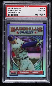 1993 Topps Finest Baseball's Finest Refractor Robin Yount #192 PSA 9 MINT HOF