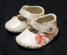 Zincheng OK Baby Girl Shoes Sheepskin Lining Butterfly Size 13 Danna White