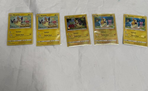 Morpeko SWSH031 Holo Black Star Promo Pokemon Card NM 2020 New Sleeve Covers