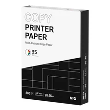 Multipurpose Copy Printer Paper, 8.5 x 11, 20lb, 1 Ream (500 Sheets), 95 Brig...