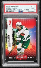 2023-24 Upper Deck Series 1 Commemorative Class Red Brock Faber PSA 9 MINT 10el