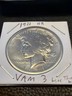 1921 Peace Dollar High Relief VAM-3 Line Thru L TOP 50 Variety Silver $1 Philadelphia Peace
