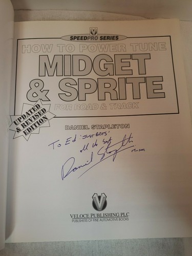 How To Power Tune Midget and Sprite Road & Track Daniel Stapleton Autographed - 第 8/9 張圖片