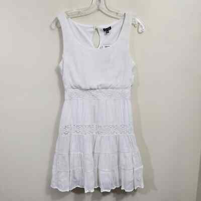 Lily Rose NWT white Summer breeze tank dress with lace detail juniors size small