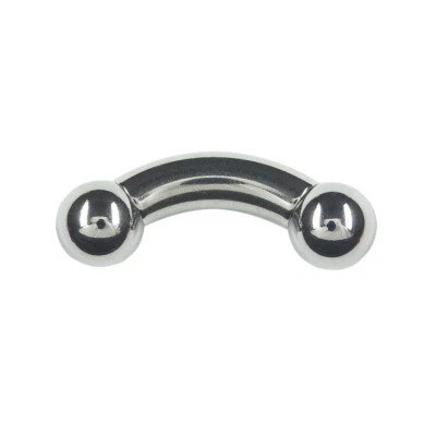 3,0mm Titan Piercing Banane mit Schraub Kugeln Ohr Brustwarzen Intim Bananabell - Bild 1 von 2