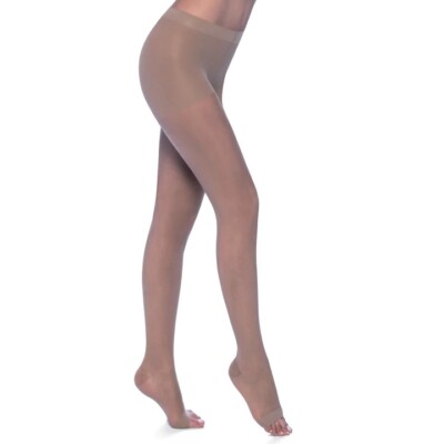 SILCA Collant 140den punta aperta lycra maglia rete compressione