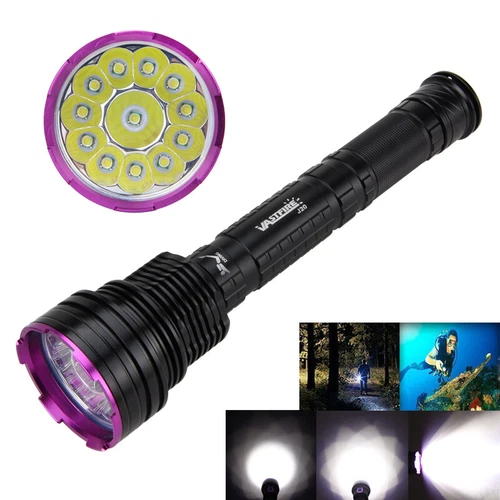 30000LM Luce Subacquea 200m Torcia LED Subacquea Lampada Subacquea IP686- - Foto 4 di 10