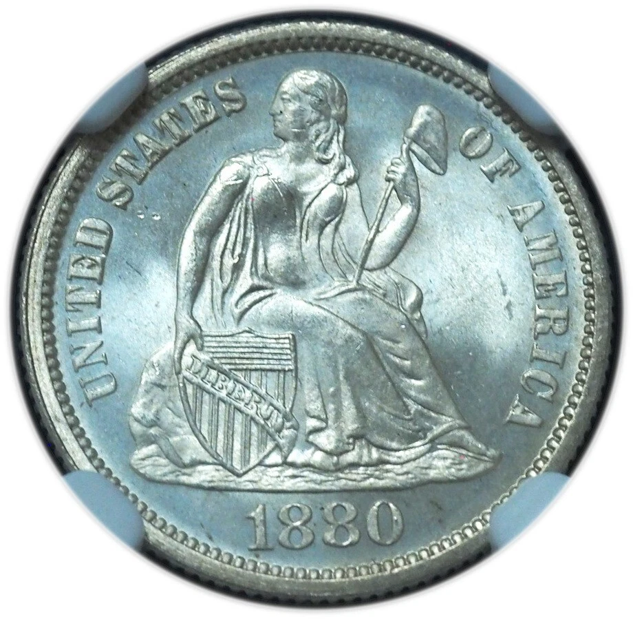 MS 67 Graded Seated Liberty Dimes (1837-1891) for sale | eBay