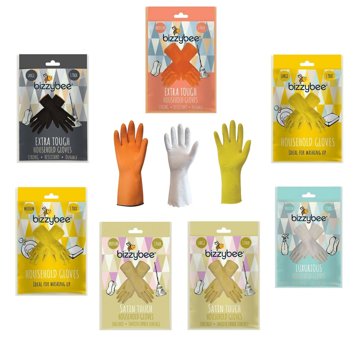 Bizzy Bee 10129 Household Gloves Large for sale online UK