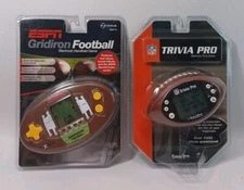 2 Vintage Gridiron Football Electronic Handheld Games NFL Trivia