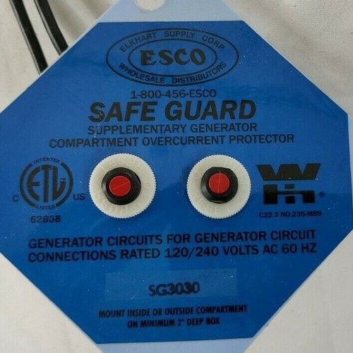 Casa rodante cámper remolque autocaravana ESCO generador de protección segura protector contra sobrecorriente - Imagen 2 de 4
