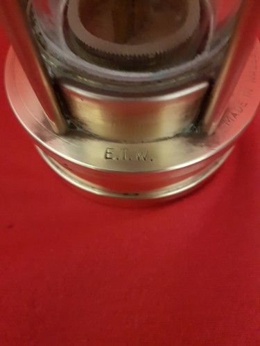 E Thomas and Williams Cambrian Brass Miners Oil Safety Lamp. #278572 20 Yr Award - Bild 14 von 24