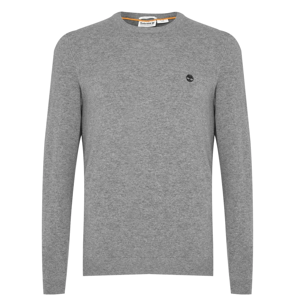 Timberland Men s Crew Neck Grey Soft Hand Feel Wool Blend Jumper RRP 90.00