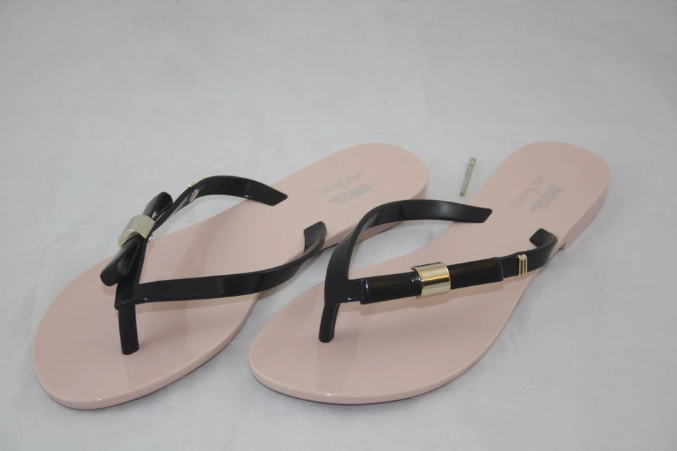 WMN'S 31699 MELISSA HARMONIC+JASON WU IV 51647 PINK/BLACK THONG SANDAL - Image 3 of 4