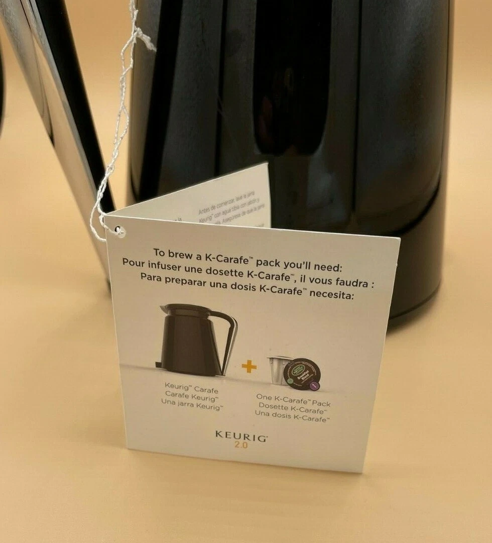 Keurig 2.0 Replacement Thermal Carafe 32oz Black with Chrome