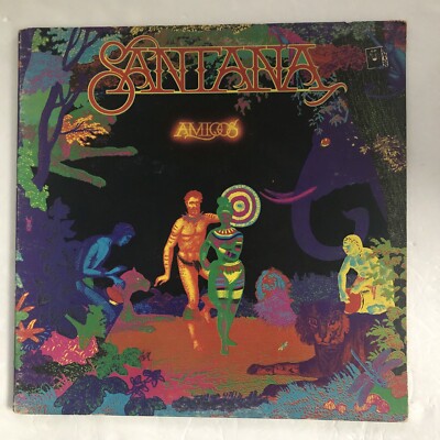 CARLOS SANTANA on LP  '' AMIGOS '' rock Latin funk soul