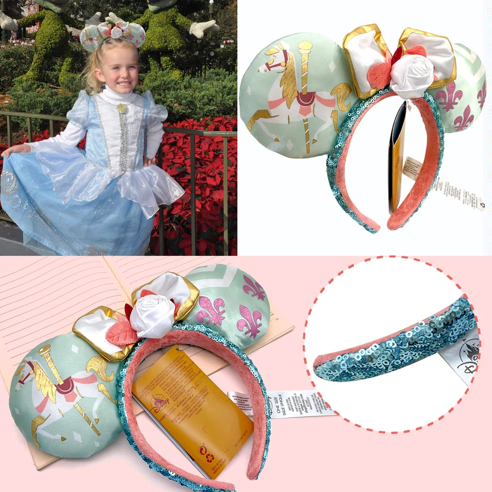 Disney Atracción Principal Carrusel del Rey Arturo Orejas de Minnie Mouse Diadema Regalo Foto 3 de 4