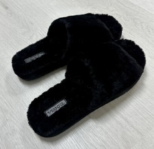 Vince Kalina Shearling Slides in Black. New in Box. Size 7. Retail- 150