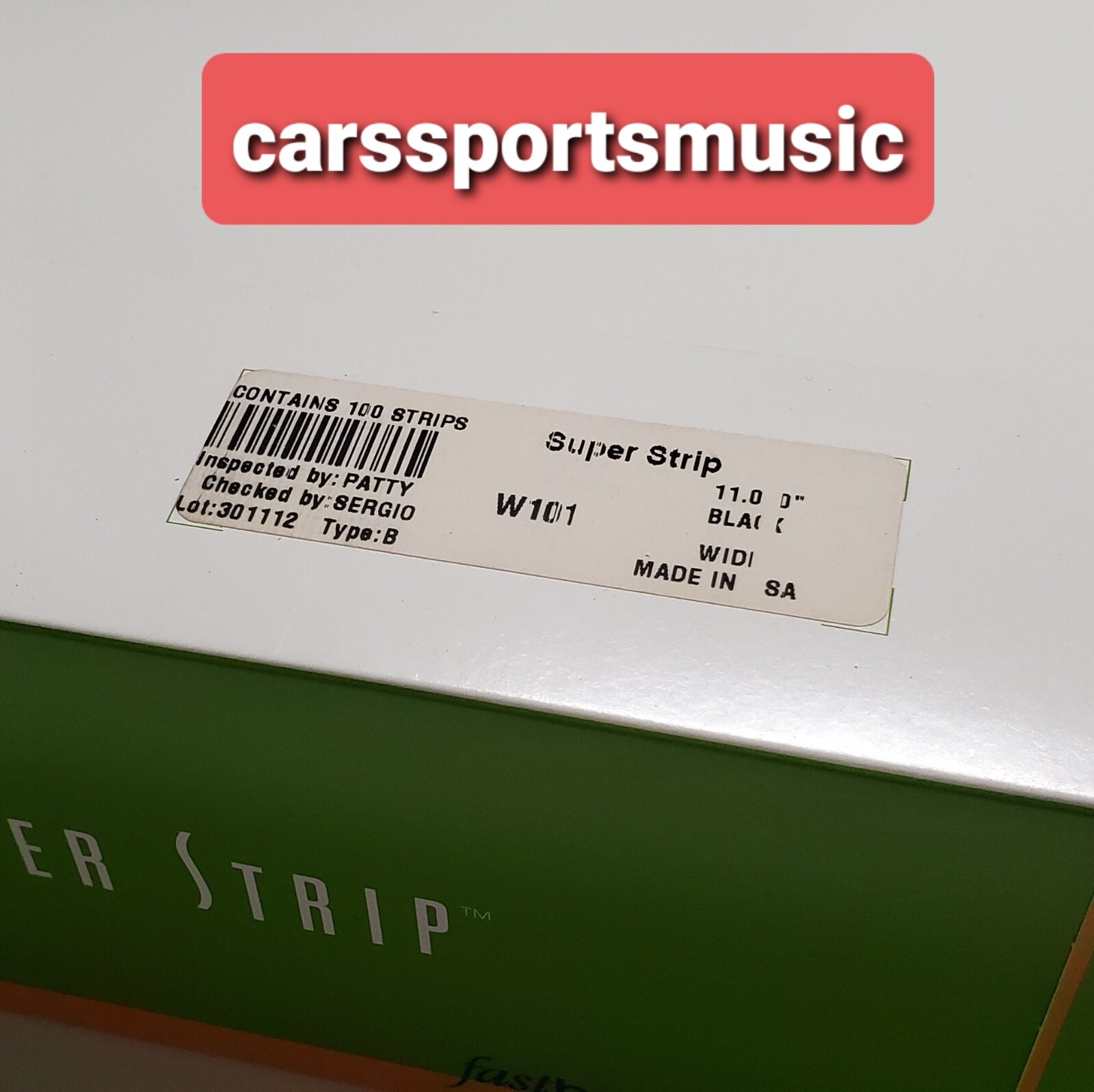 Powis Parker Fastback Super Strips New 100 count per box Blank 11” Wide (W101)