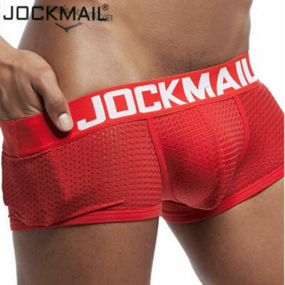 JOCKMAIL Herren Boxershorts Unterhosen Unterwäsche Mesh Sports Pouch Unterhose N