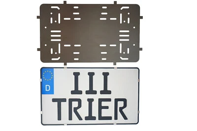 Kennzeichenhalter 340 X 200 mm Rahmenlos Edelstahl 0,8 mm dick für VW Käfer