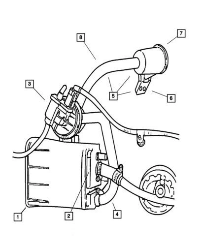 Bomba de detección de fugas trasera genuina Mopar 2001-2002 Chrysler Sebring 4891419AC Foto 4 de 4