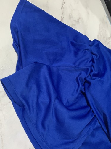 Justice Girl’s Size 16 Royal Blue Glitter Elastic Waist Pull-on Skater Skirt - Picture 6 of 9