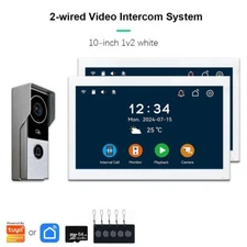 10-Inch Smart Video Intercom System with Motion Activation and Two-Way Audio