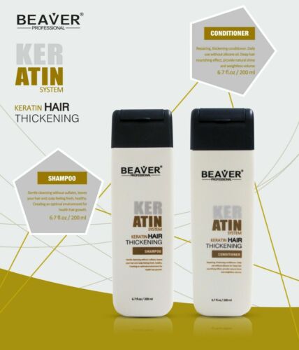 Beaver Keratin Conditioner Salt Paraben Free Hair Thickening Nourishing 200ml - Picture 4 of 4