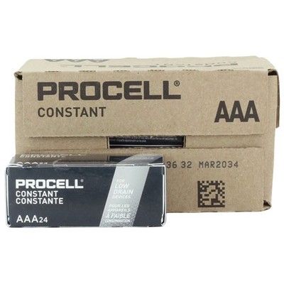 Duracell Procell PC2400 (144PK) AAA 1.5V Alkaline Button Top Battery Pack of 144