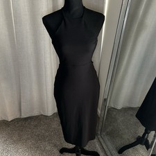 NWOT  Express Womens Black Sleeveless Cut Out Strappy Dress Classic MIDI XS