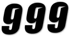 Dcor Slash Plate Number #9 4"H Black 3-Pack