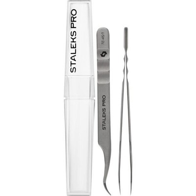 Professional Eyelash Tweezers, TE-45/1 Staleks Pro Expert 45 Type 1