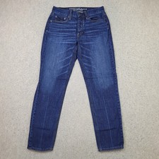 American Eagle Vintage Hi-Rise Jeans Womens 2 Reg Button Fly Blue Denim