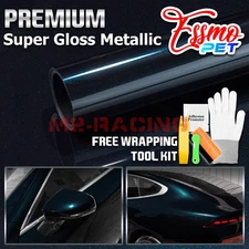 ESSMO PET Super Gloss Metallic Turquoise Green Auto Vinyl Wrap Decal Like Paint