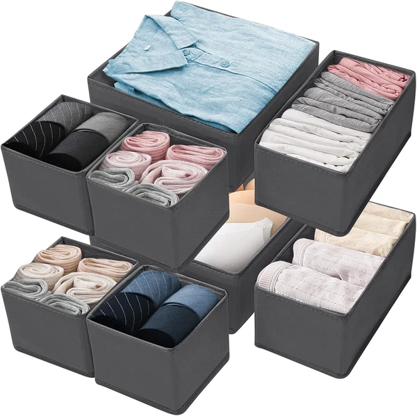 8Er Schubladen Ordnungssystem Kleiderschrank Organizer, Faltbare Kleidung Aufbew-image