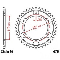 Kettenrad Stahl 44-ZäHne 530-Teilung FüR Suzuki GSX-R 1000 ZUF Bj. 2013-2014