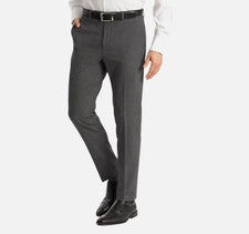 Calvin Klein Mens 31x30 Skinny Fit Charcoal Grey Flat Front Dress Pants