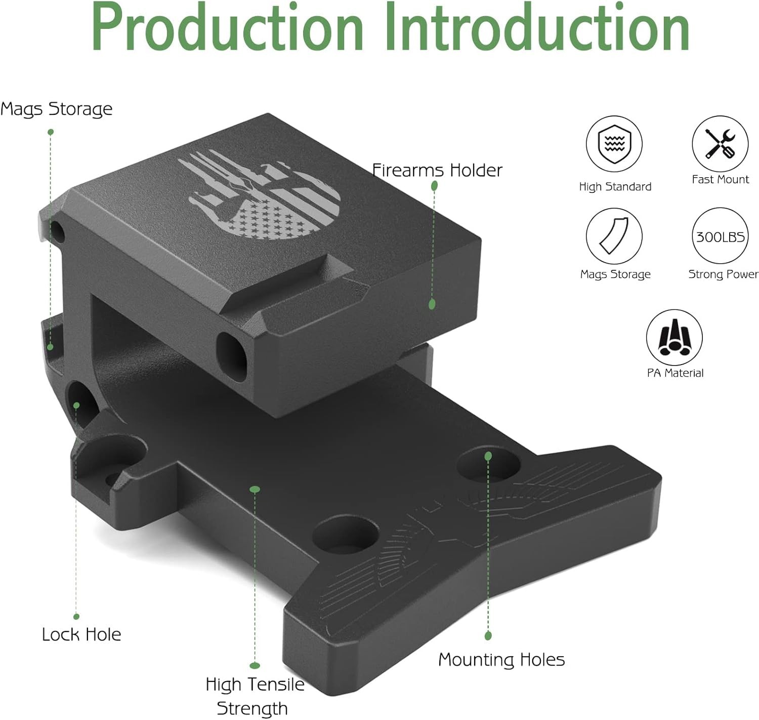 Gun Wall Mount, Rack with Absolutely Strong and Solid PA Small, 1 Pack 