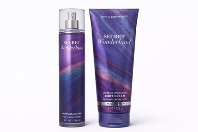 Bath & Body Works Secret Wonderland Set   Fine Fragrance Mist & Body Cream 8 oz