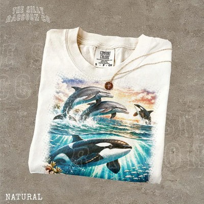 Retro Marine Biology Orca Comfort Tee Vintage Killer Whale Ocean Lover