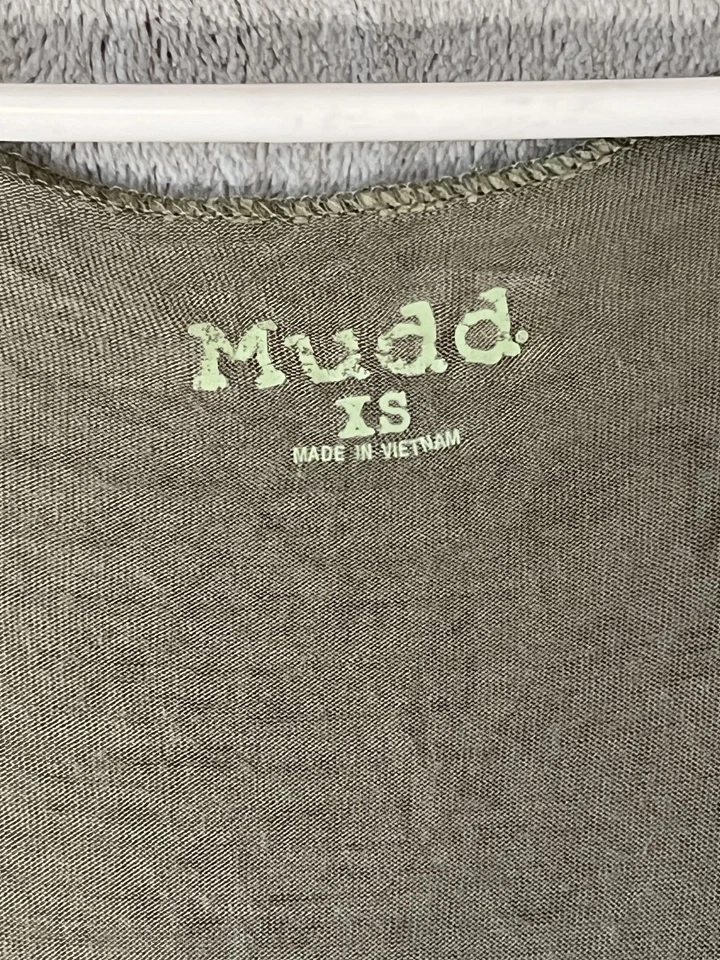 Mudd Майка XS Зеленый Леопардовый Принт Искусственно состаренный Выгорание Гранж Y2K Indie Sleaze - Изображение 2 из 4